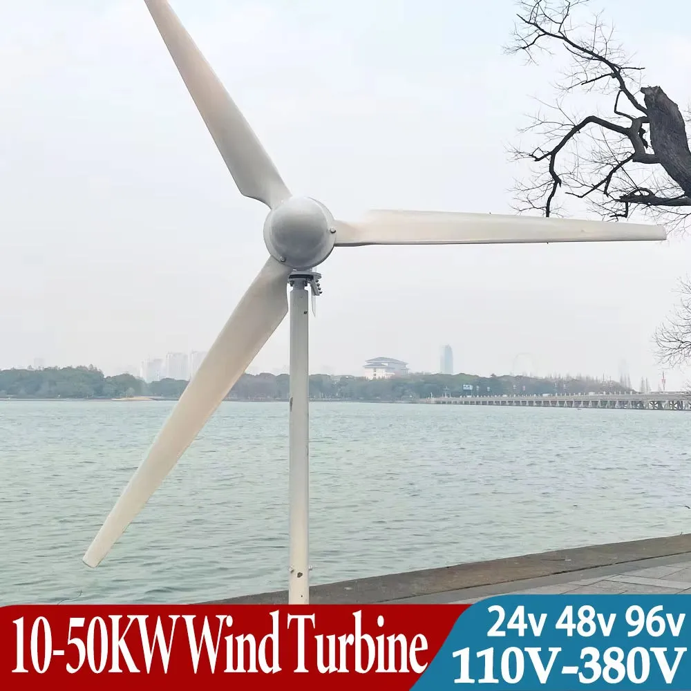 10KW 20KW Wind Turbine 96V 220V 380V Permanent Magnet Generator MPPT Charge Windmill 3 Blades with on Grid System for Home Use