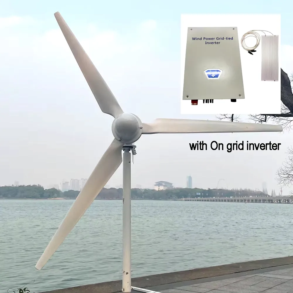 10KW 20KW Wind Turbine 96V 220V 380V Permanent Magnet Generator MPPT Charge Windmill 3 Blades with on Grid System for Home Use