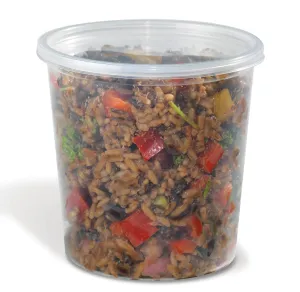 24 oz. Round Deli Clear Container w/Lid Combo 200/CS