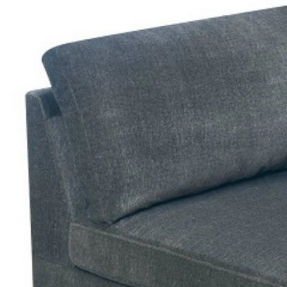 37 Inches Fabric Upholstered Wooden Corner Wedge, Gray By Casagear Home