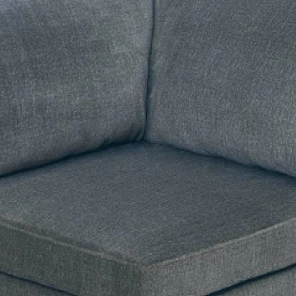 37 Inches Fabric Upholstered Wooden Corner Wedge, Gray By Casagear Home