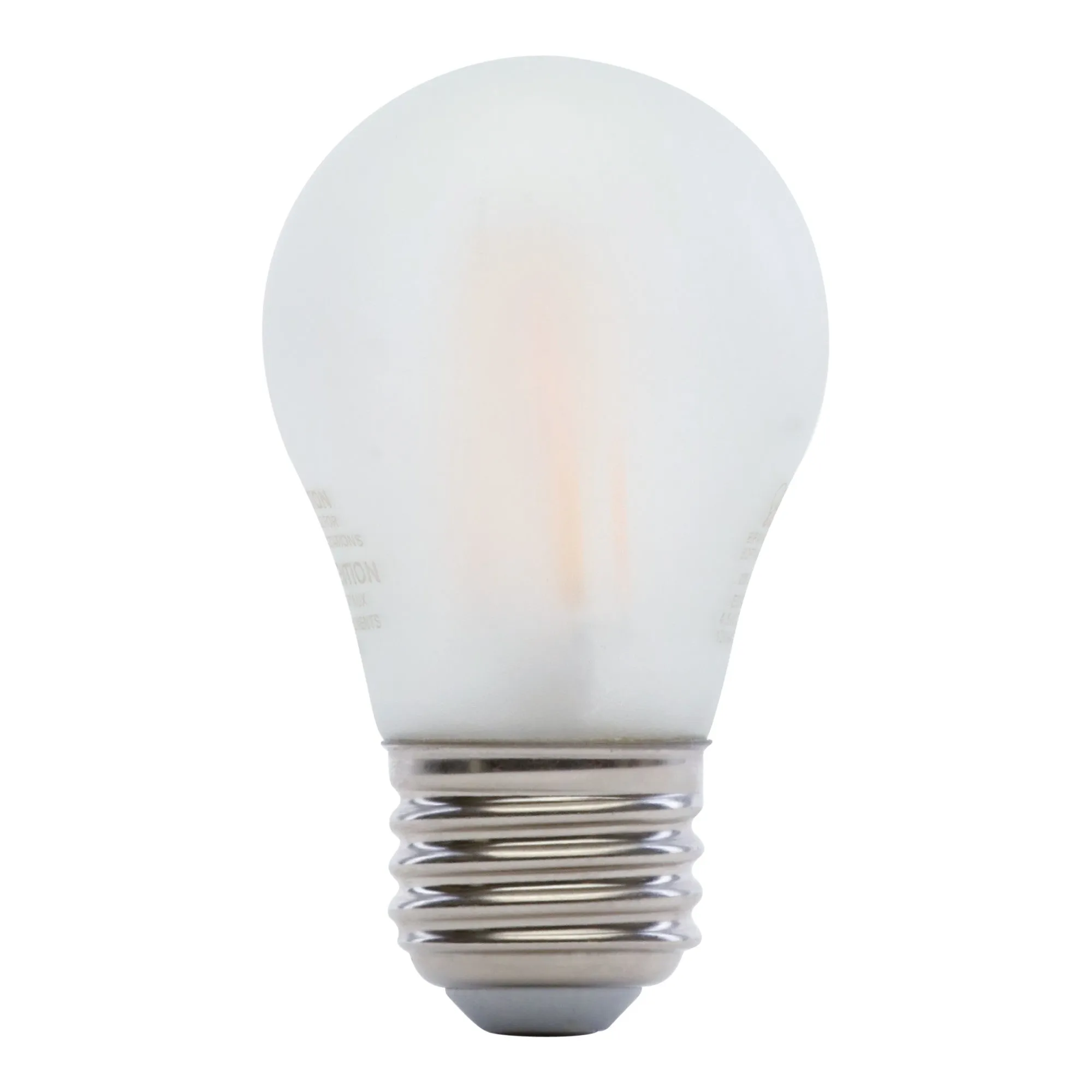 4.5W (40W Replacement) Soft White (2700K) E26 Base A15 Dimmable LED Frost Glass Filament Bulb (2-Pack)