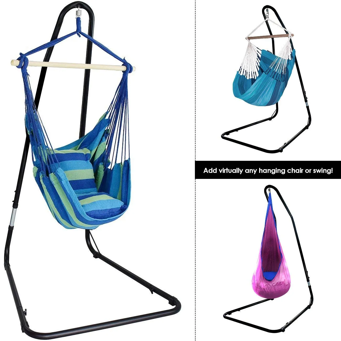 Adjustable Hammock Chair Swing & Stand