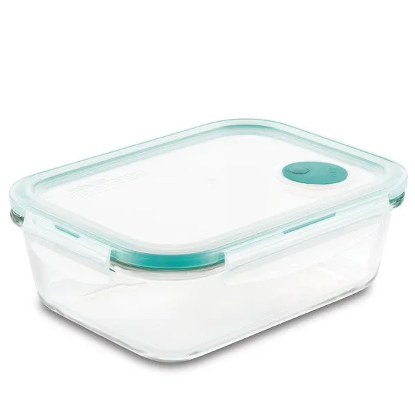 Airtight-Leakproof Borosilicate Glass Food Storage with Vent Lids-Rectangle