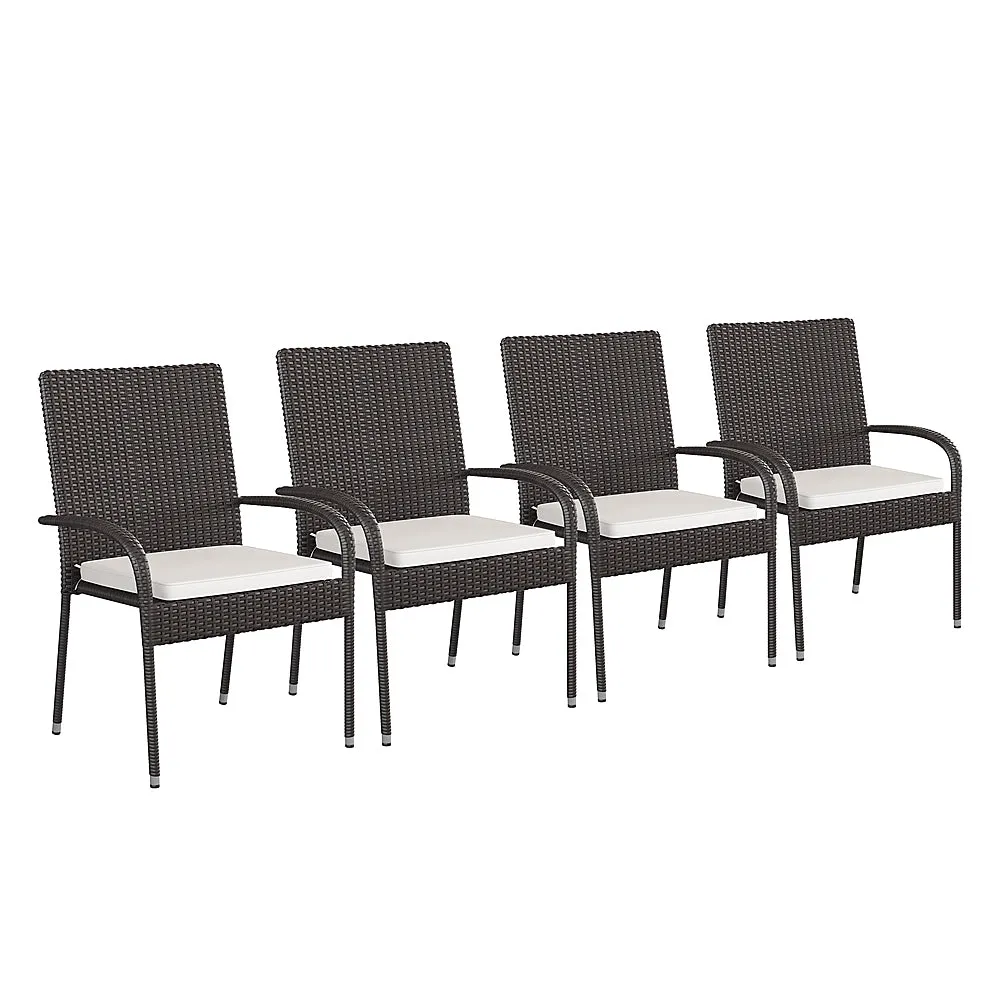 Alamont Home - Maxim Patio Chair (set of 4) - Espresso/Cream