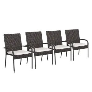 Alamont Home - Maxim Patio Chair (set of 4) - Espresso/Cream