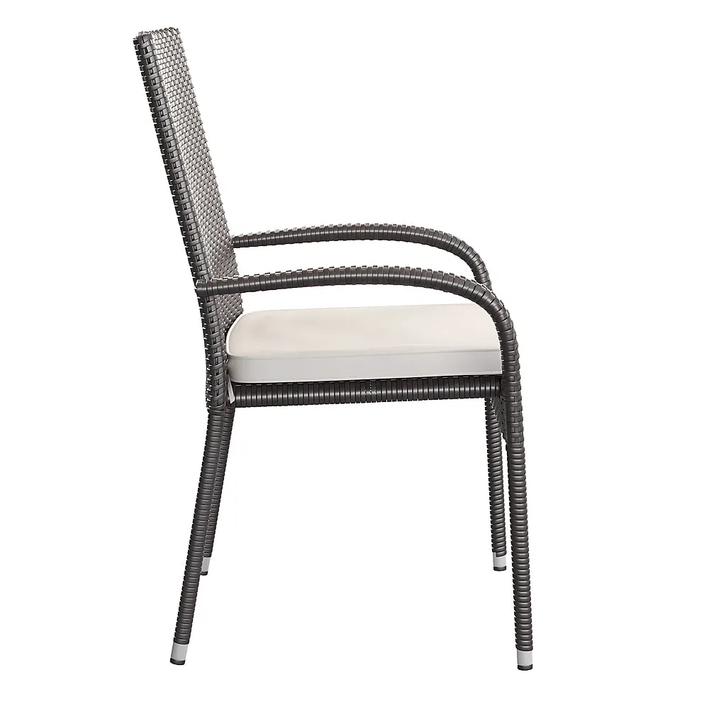 Alamont Home - Maxim Patio Chair (set of 4) - Espresso/Cream