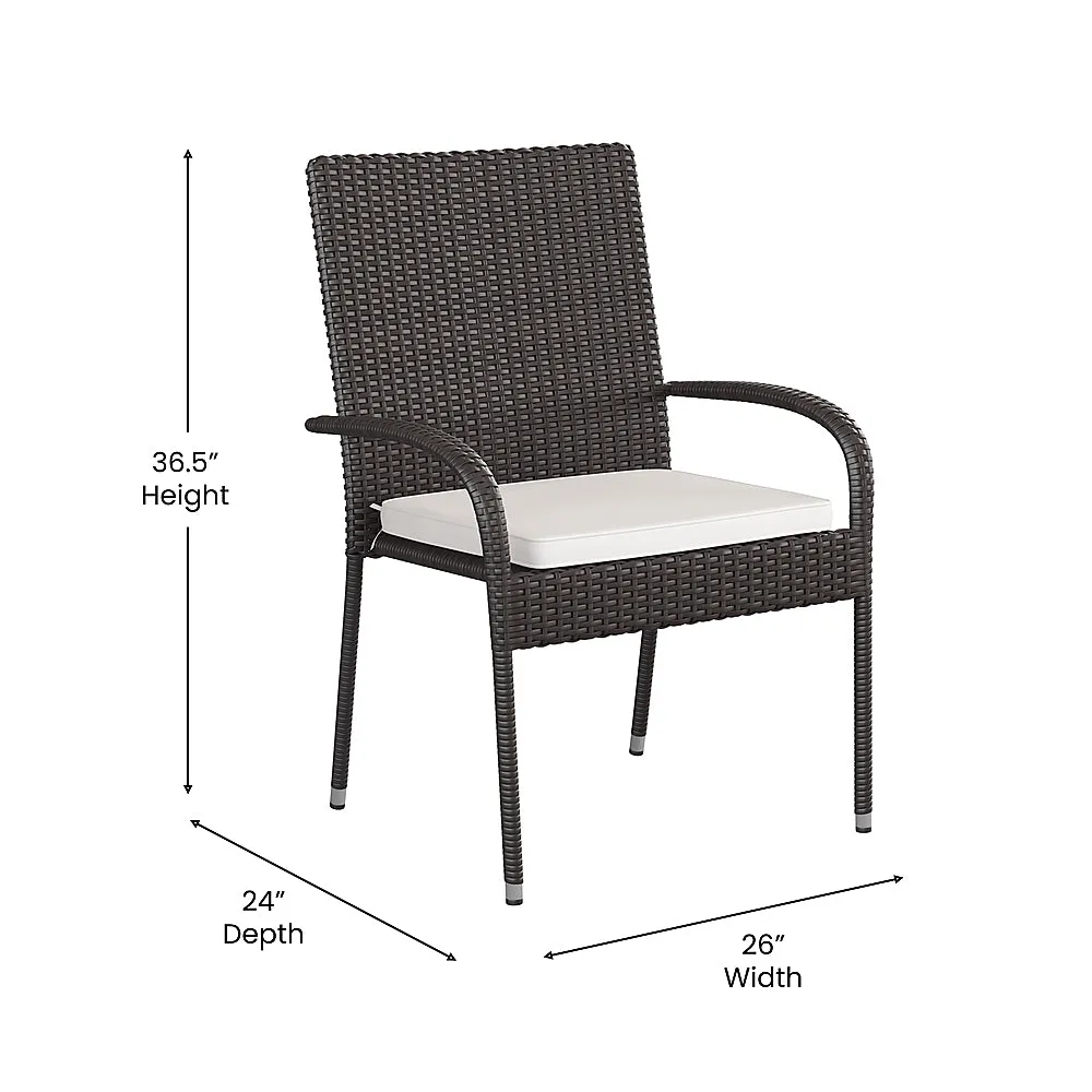Alamont Home - Maxim Patio Chair (set of 4) - Espresso/Cream