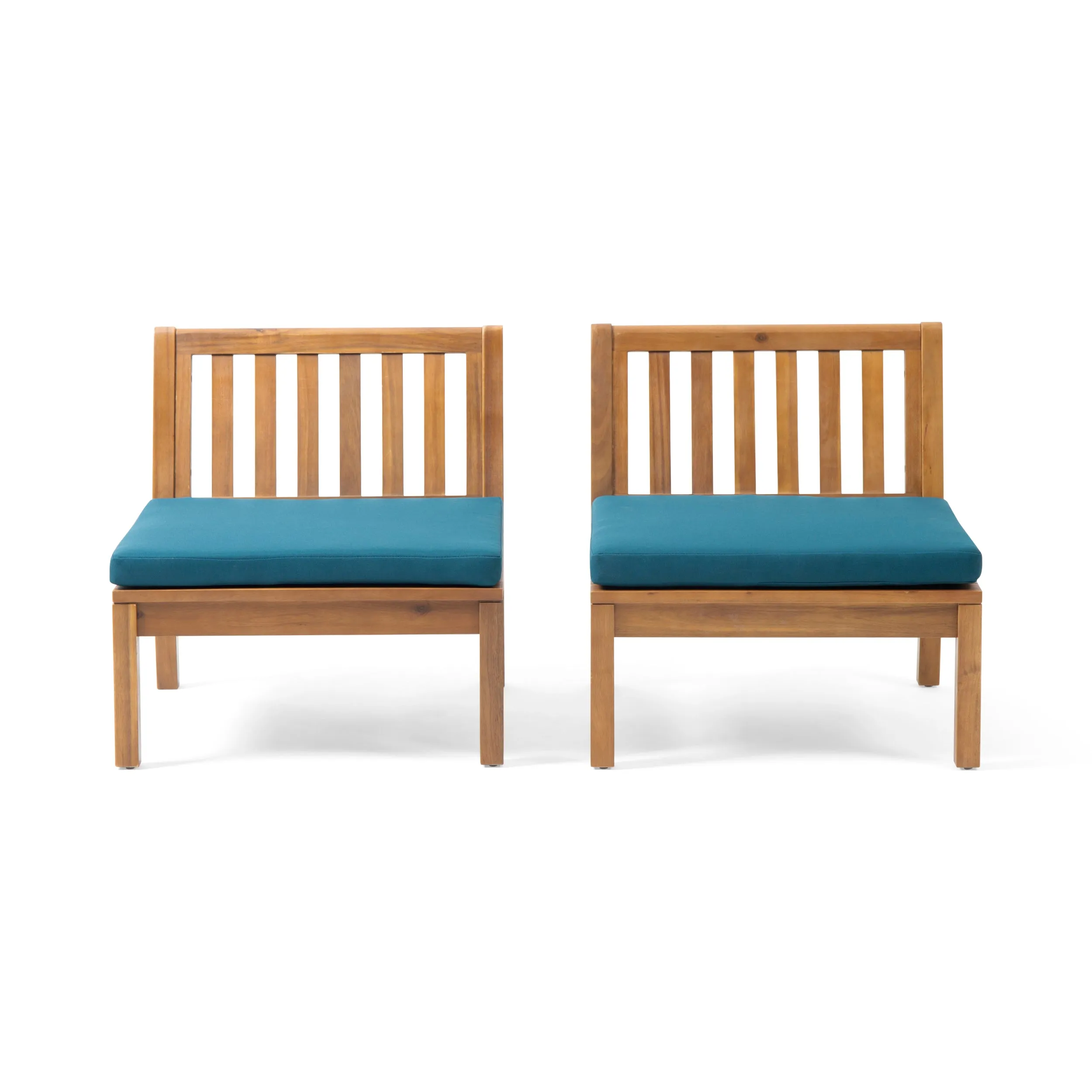 Arth Outdoor Acacia Wood Club Chair (Set of 2)