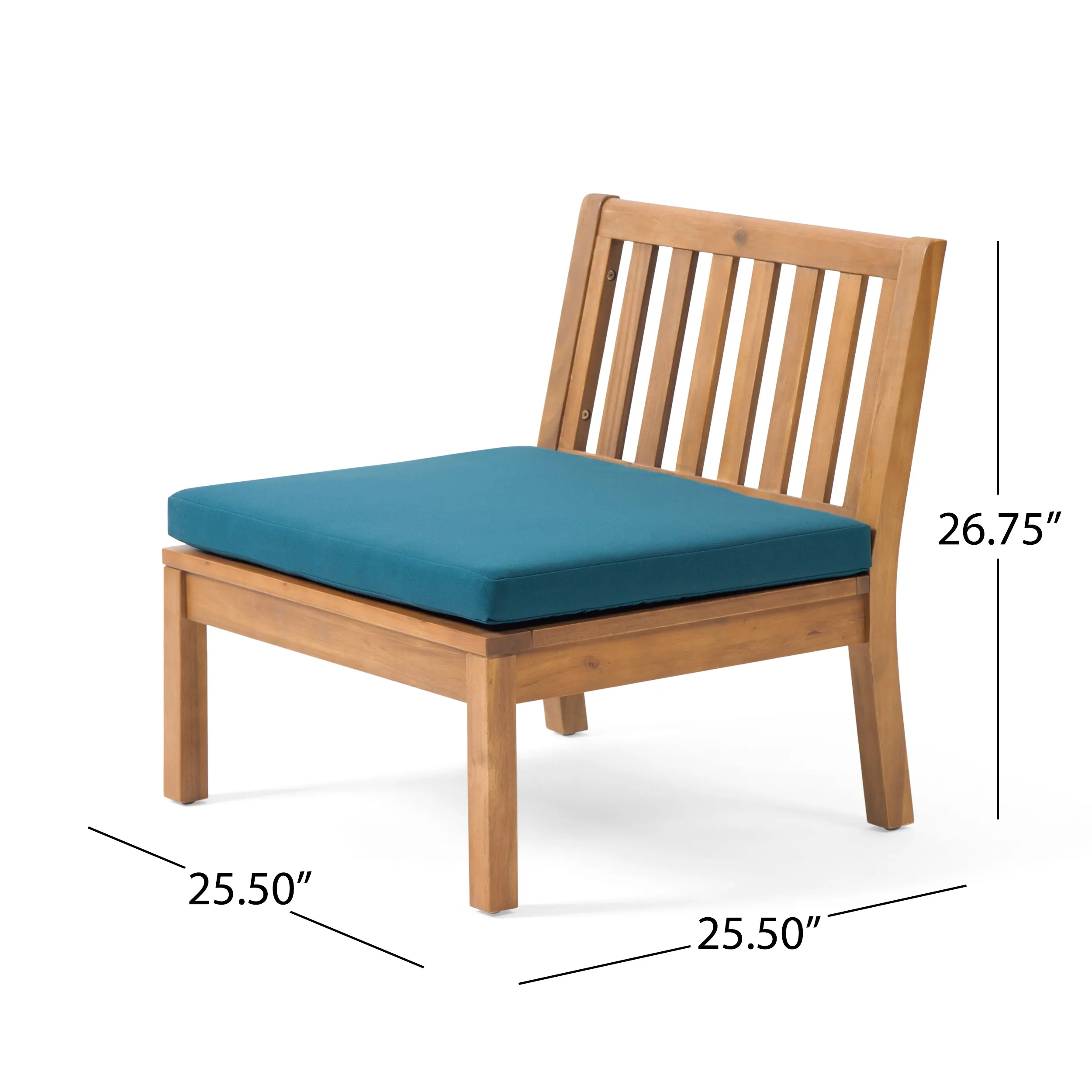 Arth Outdoor Acacia Wood Club Chair (Set of 2)