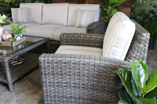 BISCAYNE 3 PIECE SEATING SET - Sofa, Club Chair, and Swivel Glider