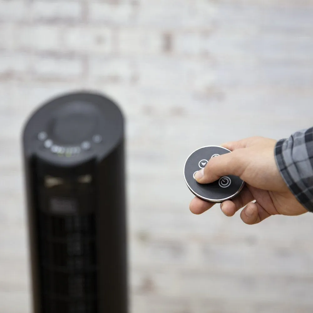 Black   Decker 32" (81cm) Black Digital Tower Fan with 8-Hour Timer