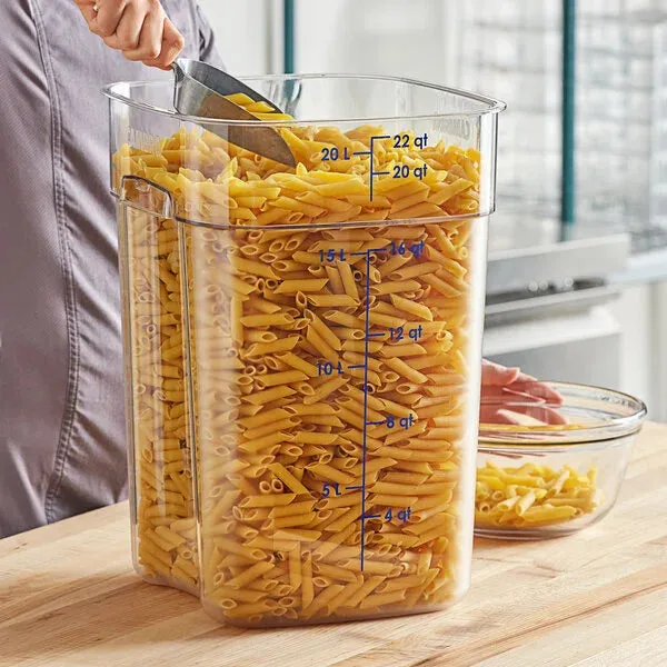 CAMBRO, POLYCARBONATE FOOD STORAGE SQUARE CONTAINER - BLUE 22 QT