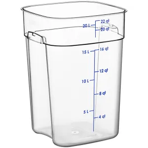 CAMBRO, POLYCARBONATE FOOD STORAGE SQUARE CONTAINER - BLUE 22 QT