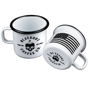 Camping Enamel Steel Mug 12 oz