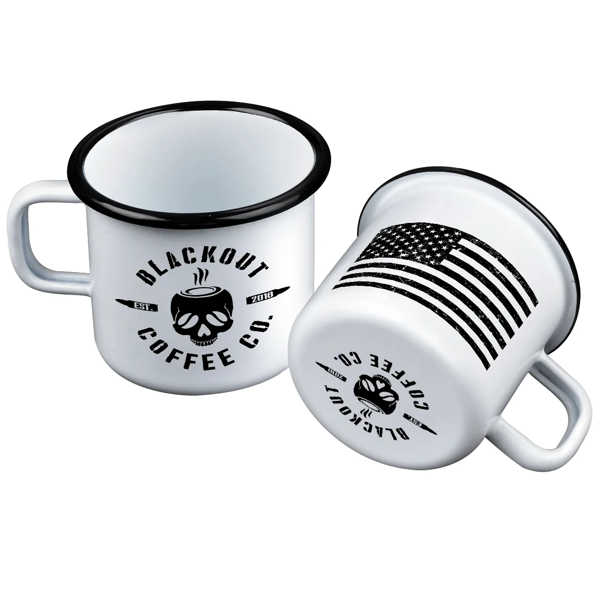 Camping Enamel Steel Mug 12 oz