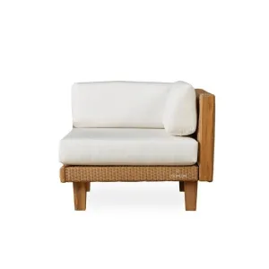 Catalina Corner Sectional Component All Weather Wicker & Teak