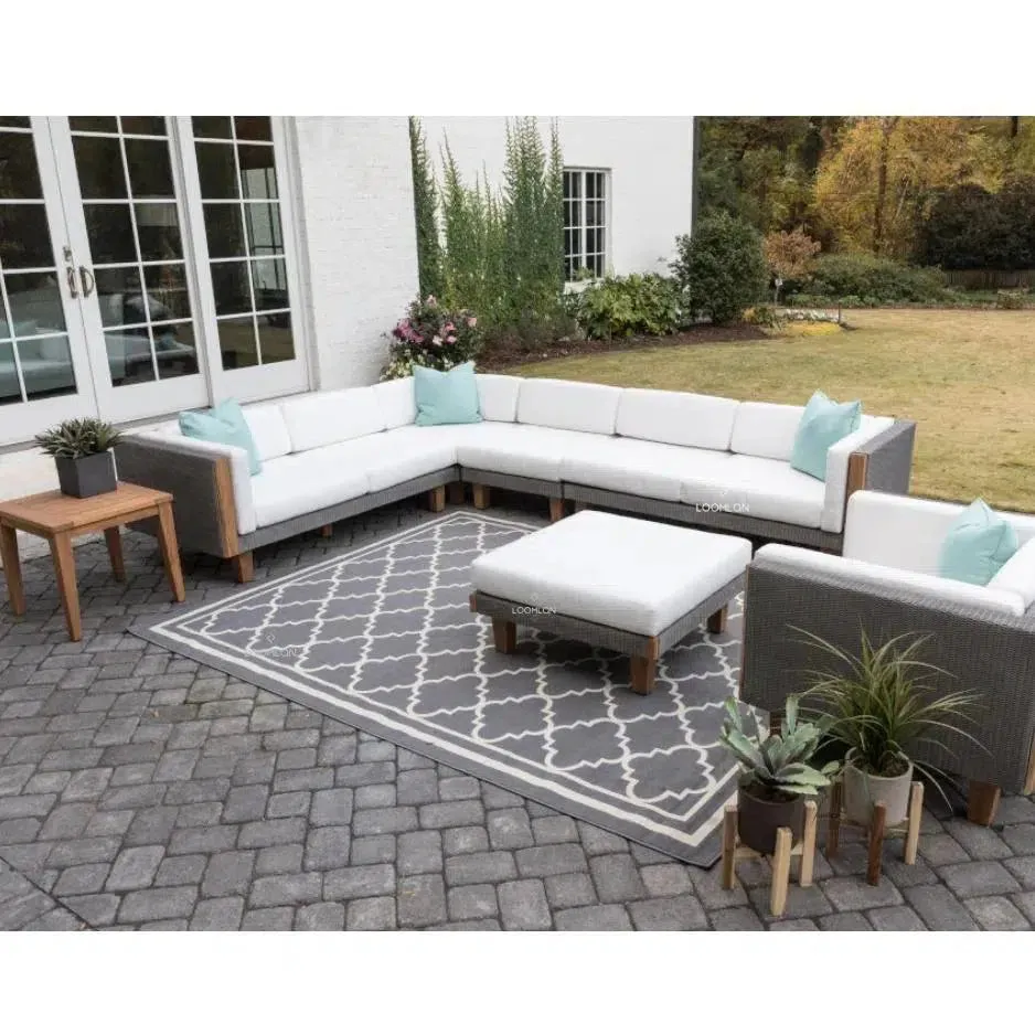 Catalina Corner Sectional Component All Weather Wicker & Teak