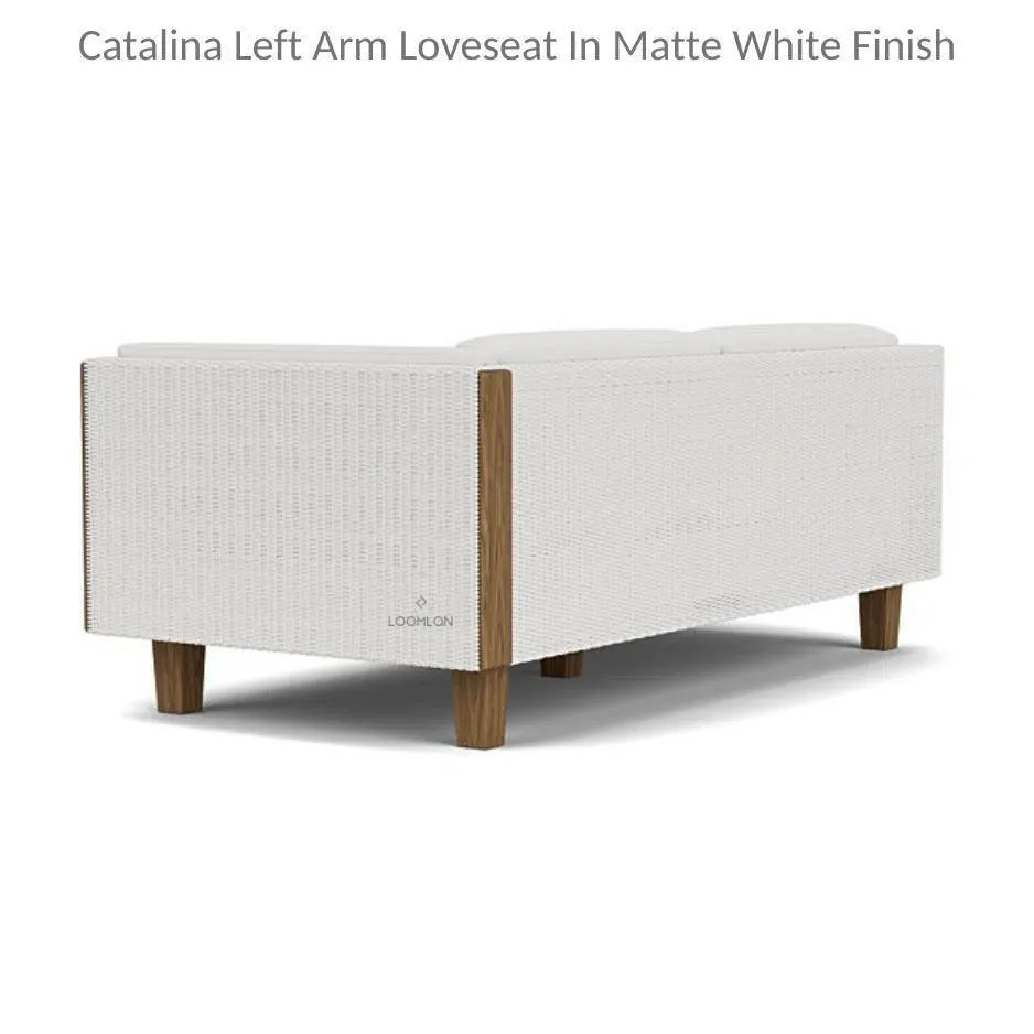 Catalina Left Arm Loveseat Sectional All Weather Wicker Furniture