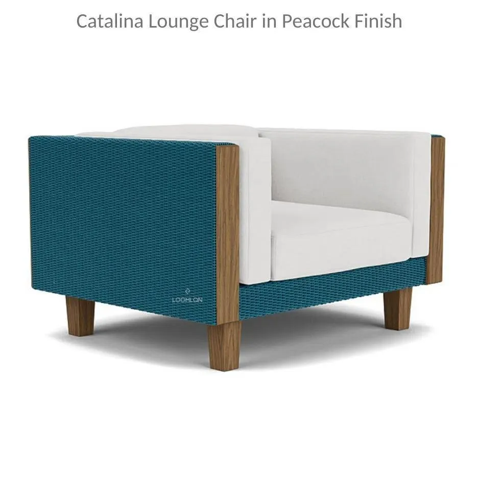 Catalina Lounge Chair All Weather Wicker and Teak Wood Made in USA