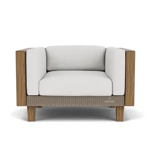 Catalina Lounge Chair All Weather Wicker and Teak Wood Made in USA