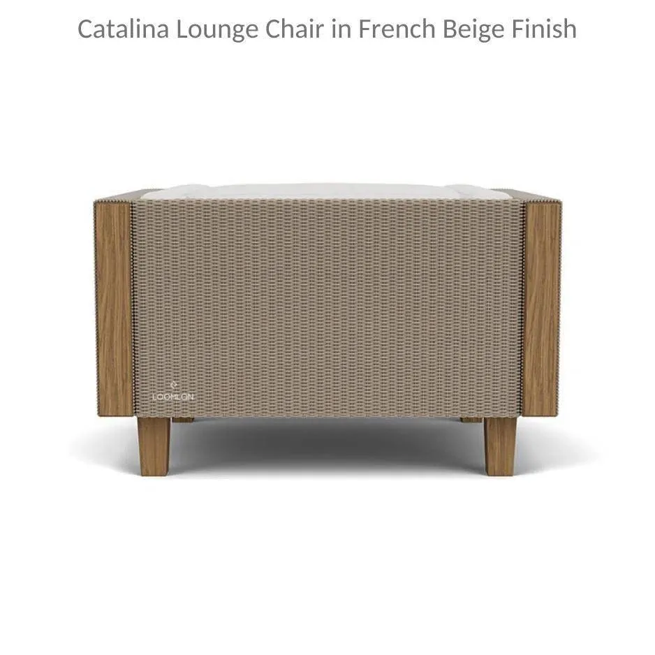Catalina Lounge Chair All Weather Wicker and Teak Wood Made in USA