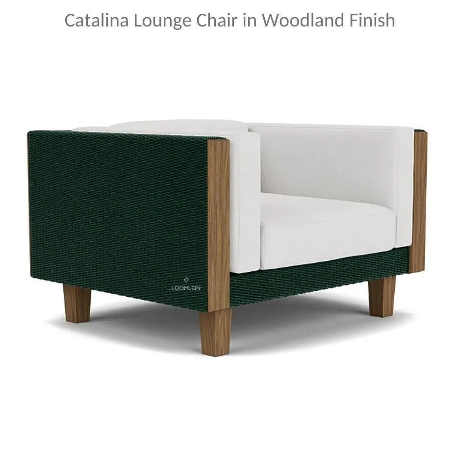 Catalina Lounge Chair All Weather Wicker and Teak Wood Made in USA