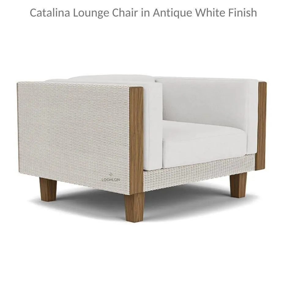 Catalina Lounge Chair All Weather Wicker and Teak Wood Made in USA