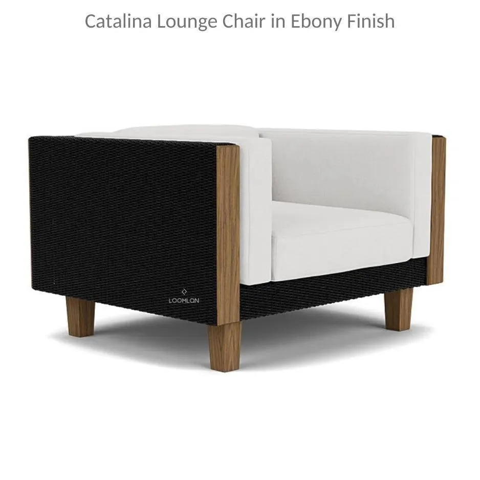Catalina Lounge Chair All Weather Wicker and Teak Wood Made in USA