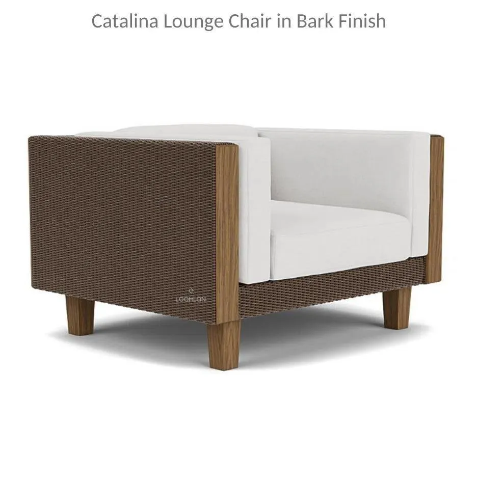 Catalina Lounge Chair All Weather Wicker and Teak Wood Made in USA