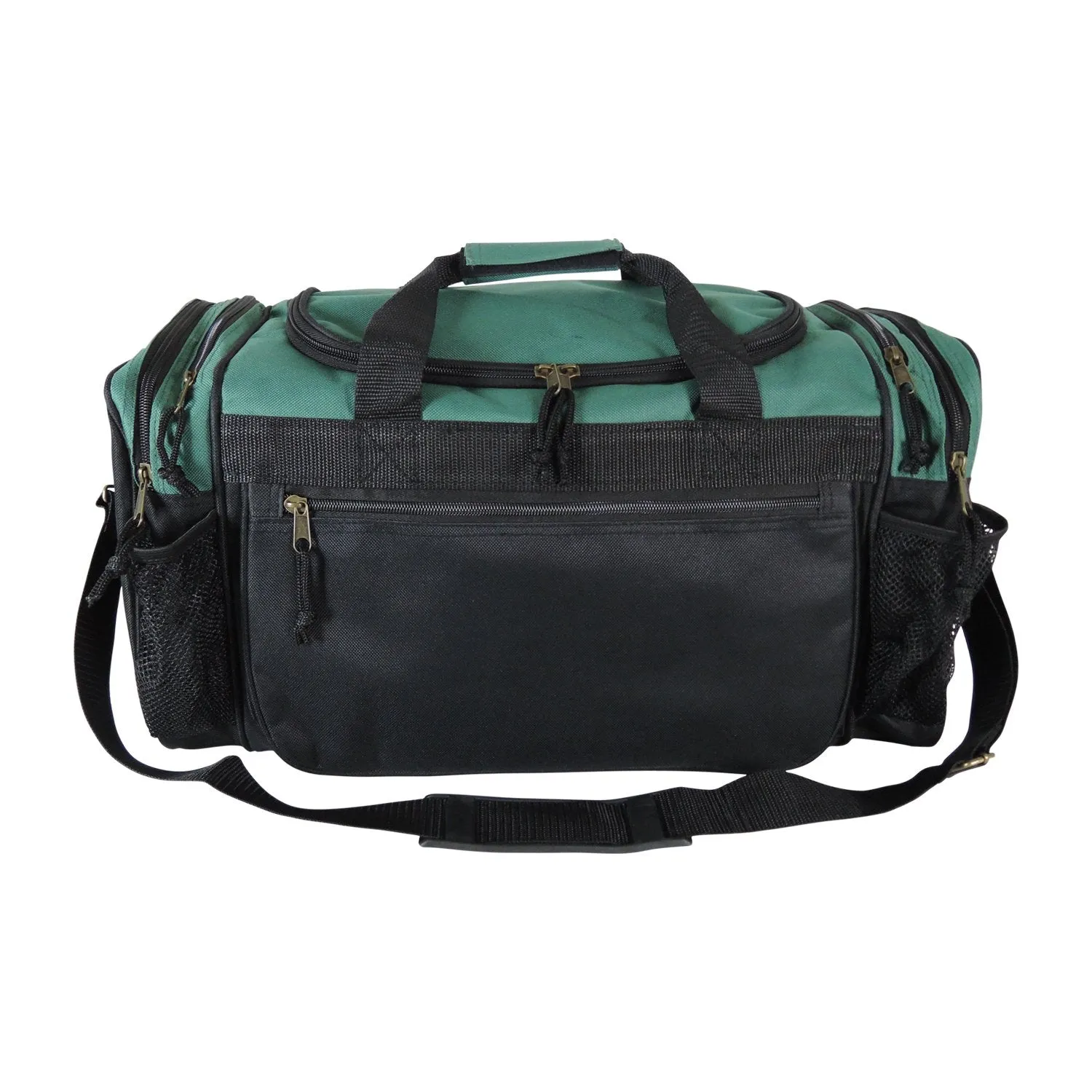 Dalix 20 Inch Sports Duffle Bag with Mesh and Valuables Pockets, Dark Green