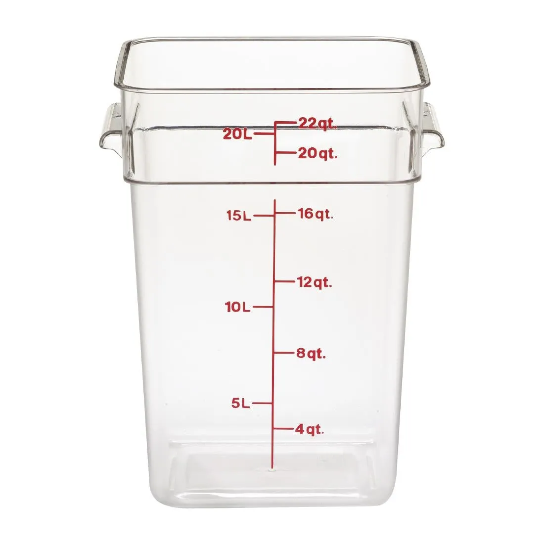 DB012 Cambro Square Polycarbonate Food Storage Container 20.8 Ltr (Pack of 6)