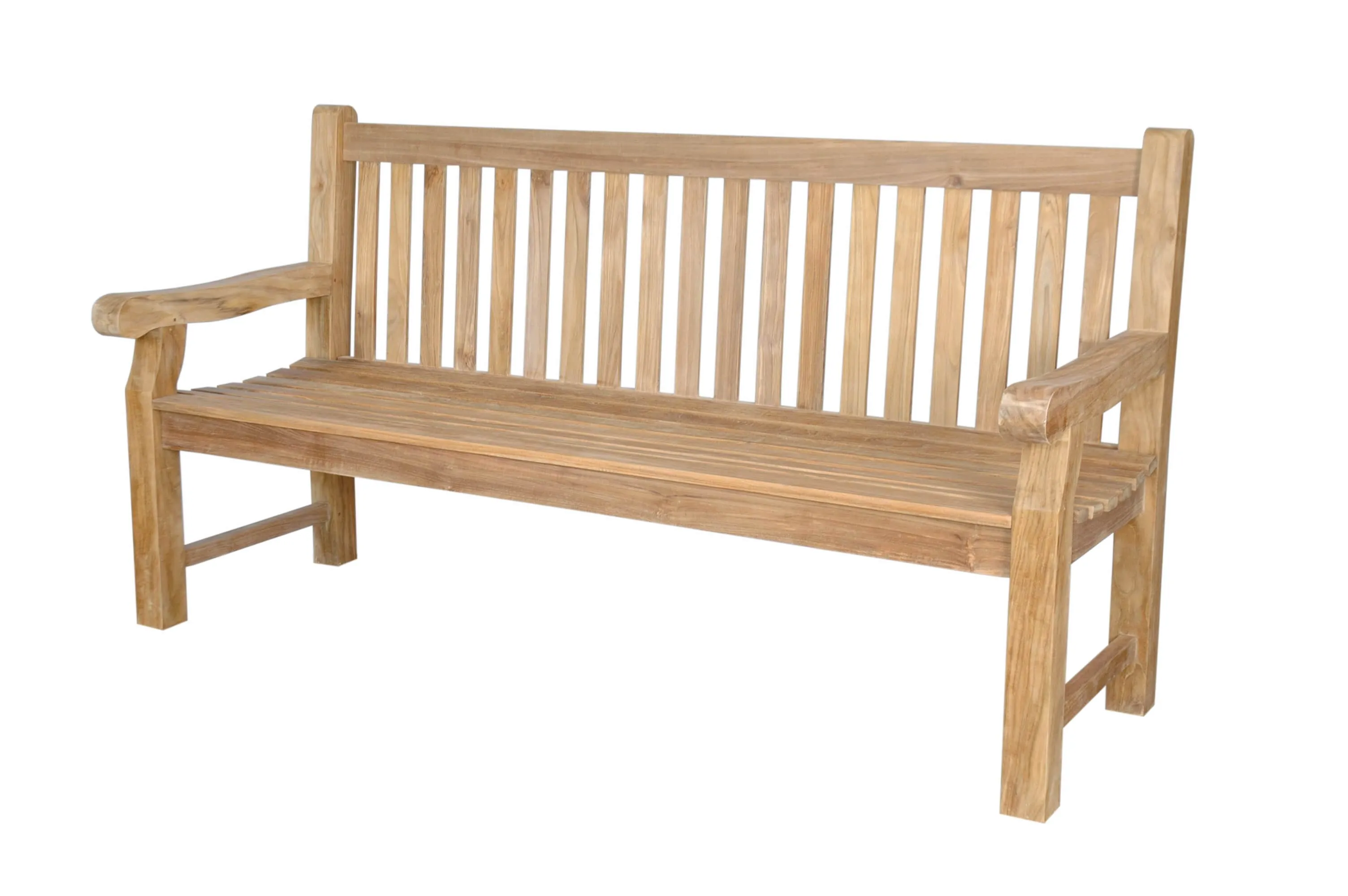 Devonshire 4-Seater Extra Thick Bench In Teak, 39 H x 72 W x 26 L, Seats 4 People & Delivered Free In 5-9 Working Days.