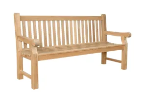 Devonshire 4-Seater Extra Thick Bench In Teak, 39 H x 72 W x 26 L, Seats 4 People & Delivered Free In 5-9 Working Days.