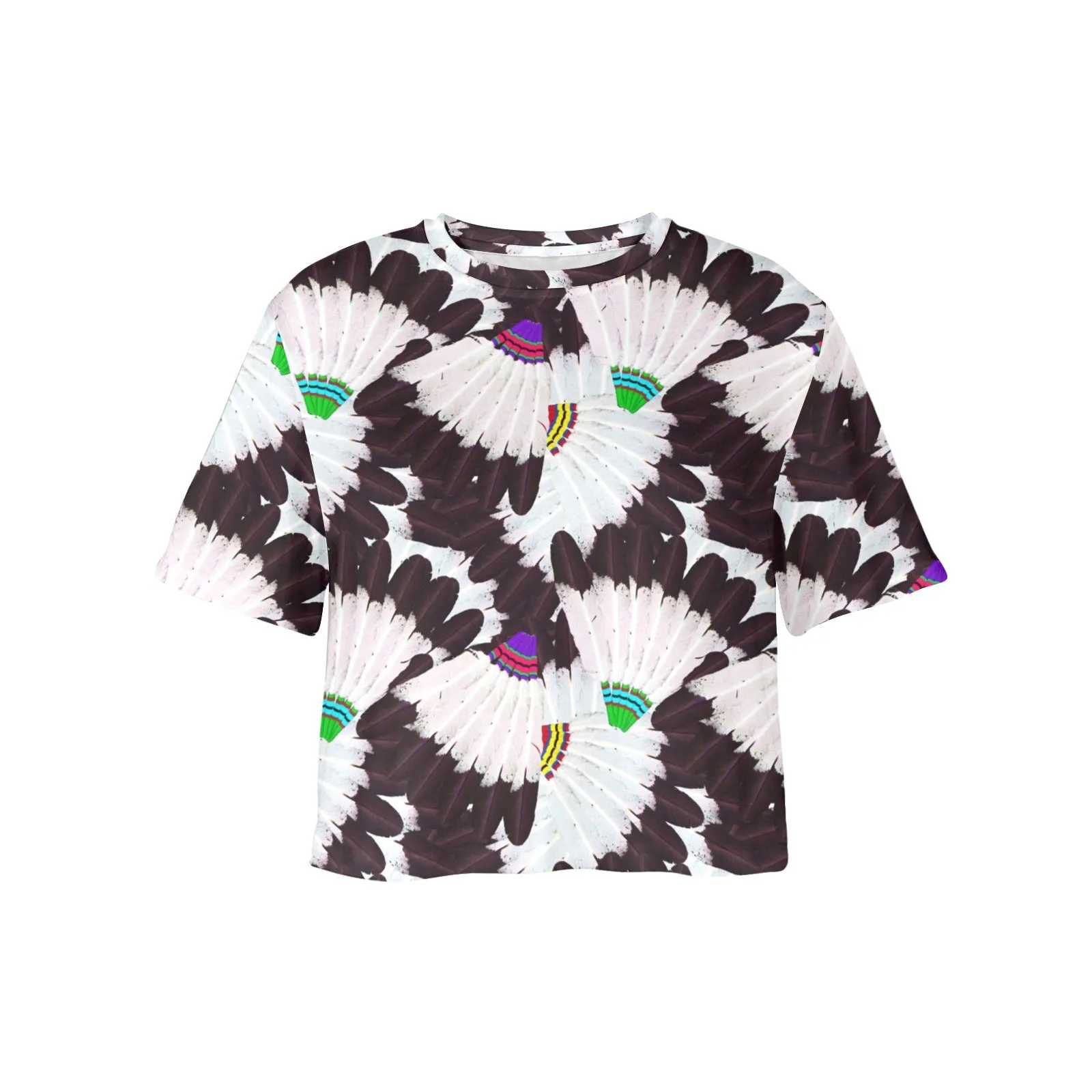 Eagle Feather Fans Women's Cropped T-shirt
