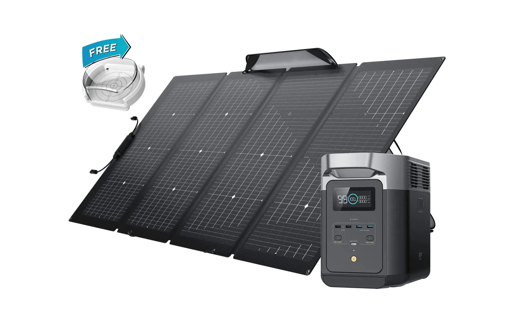 EcoFlow DELTA 2 Solar Generator   1 (One) 220W Portable Solar Panel