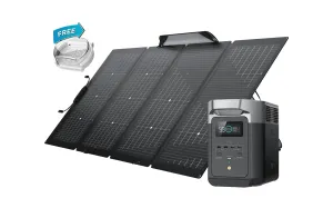 EcoFlow DELTA 2 Solar Generator   1 (One) 220W Portable Solar Panel