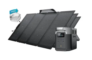 EcoFlow DELTA Max 2000 Solar Generator   3 (Three) 220W Portable Solar Panels