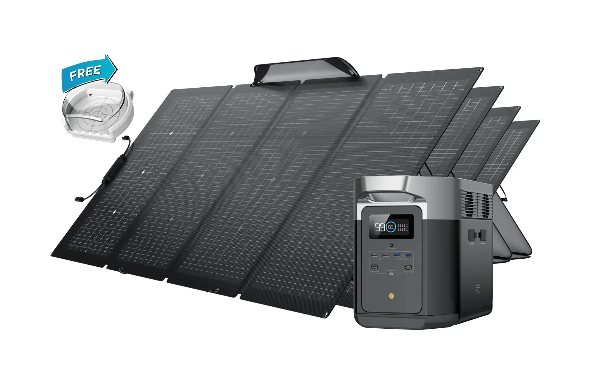 EcoFlow DELTA Max 2000 Solar Generator   4 (Four) 220W Portable Solar Panels