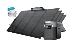 EcoFlow DELTA Max 2000 Solar Generator   4 (Four) 220W Portable Solar Panels