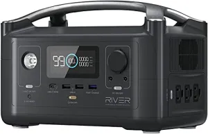 EF ECOFLOW RIVER 288Wh Portable Power Station,3 x 600W(Peak 1200W) AC Outlets & LED Flashlight, Fast Charging Silent Solar Generator (Solar Panel Optional) for Emergencies Home Outdoor Camping RV