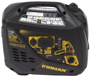Firman Generator W01781 Whisper Series 2100/1700 Watt Recoil Start Gas Portable Generator cETL and CARB Certified