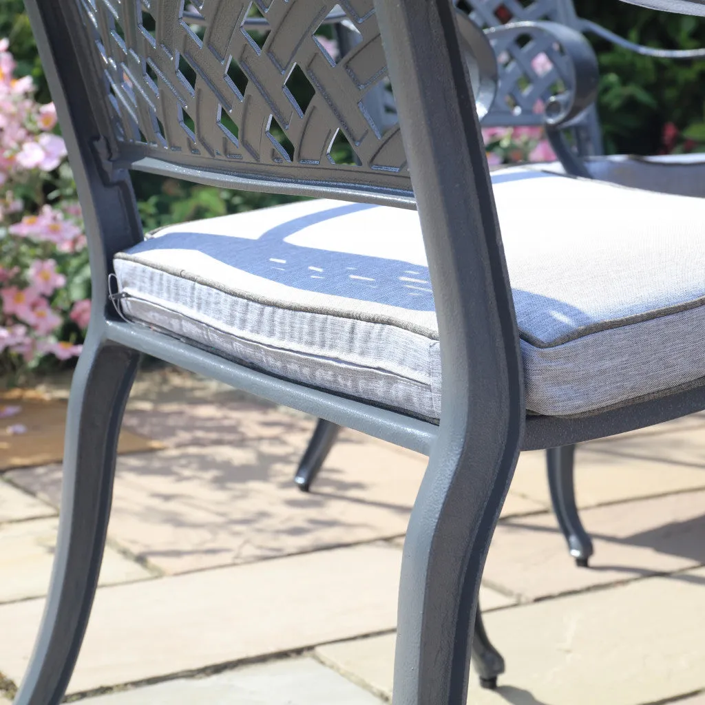 Fitzhenry - 8 Seat Set with Oval Table (Hammered Grey)