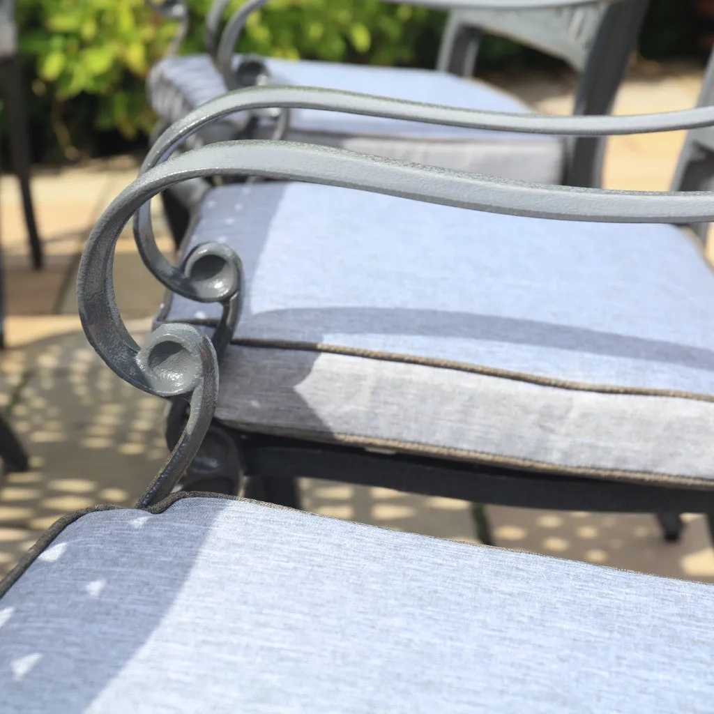 Fitzhenry - 8 Seat Set with Oval Table (Hammered Grey)