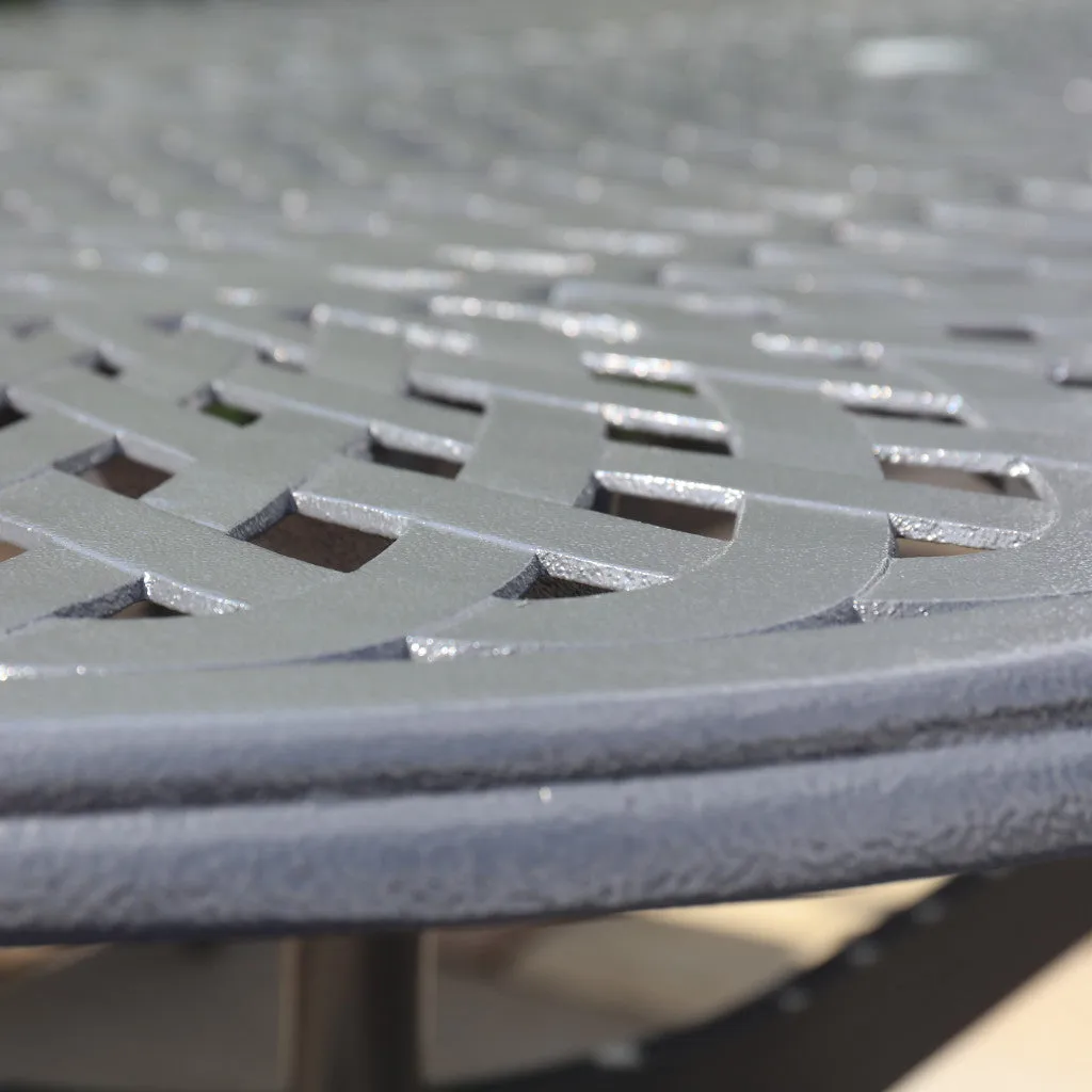 Fitzhenry - 8 Seat Set with Oval Table (Hammered Grey)