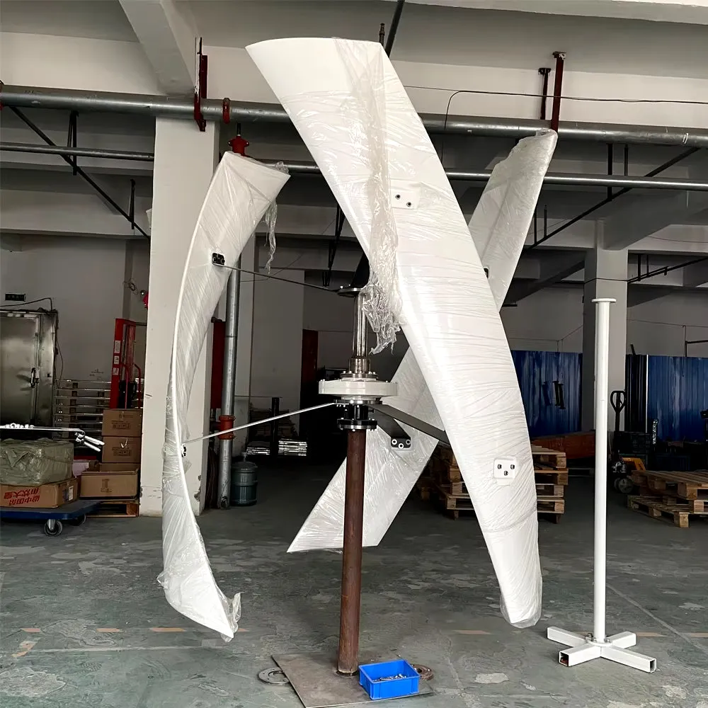 Free Energy 8000W 24V 48V 96V 220V Glass Fiber 3 Blade Vertical Wind Turbines Wind Generator Power Windmil with Controller