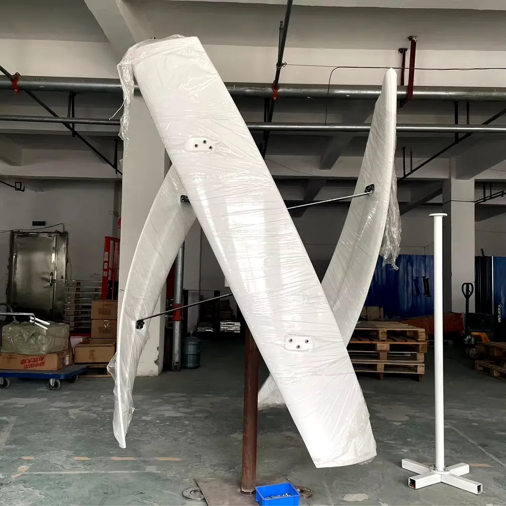 Free Energy 8000W 24V 48V 96V 220V Glass Fiber 3 Blade Vertical Wind Turbines Wind Generator Power Windmil with Controller