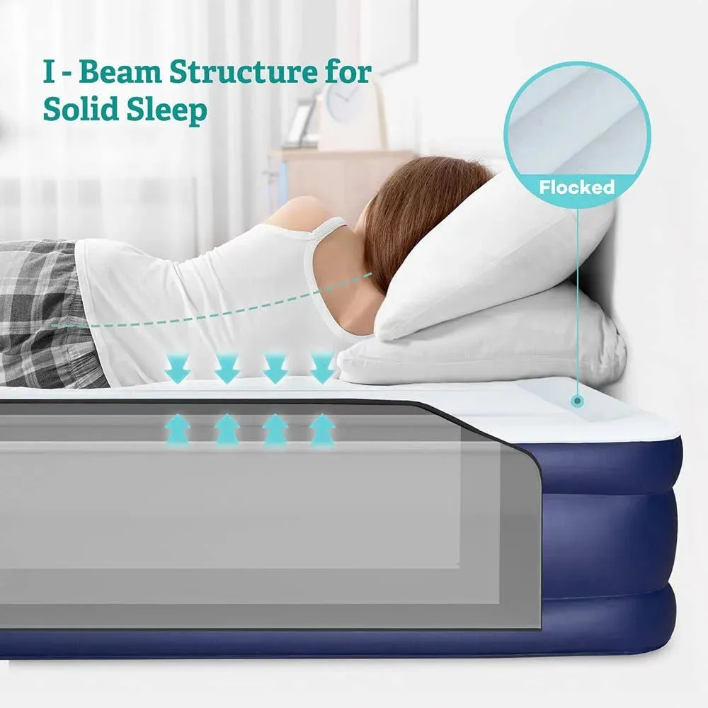 Full Size Inflatable Air Mattress with Built-in Electric Pump