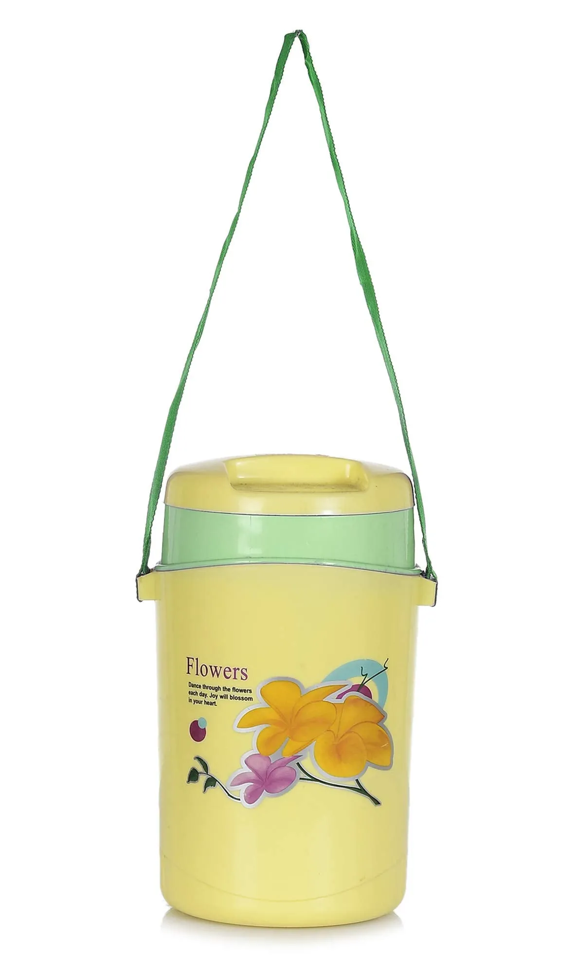 Kuber Industries 4 Inner Stainless Steel Tiffin Box for Office, School, College and Travelling (Yellow)-KUBMART15295