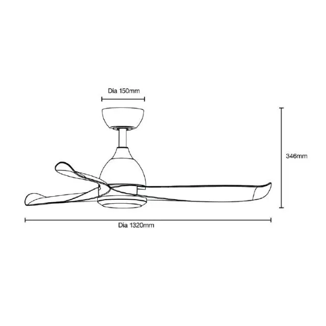 Martec Scorpion DC 1066mm Ceiling Fan Matt White